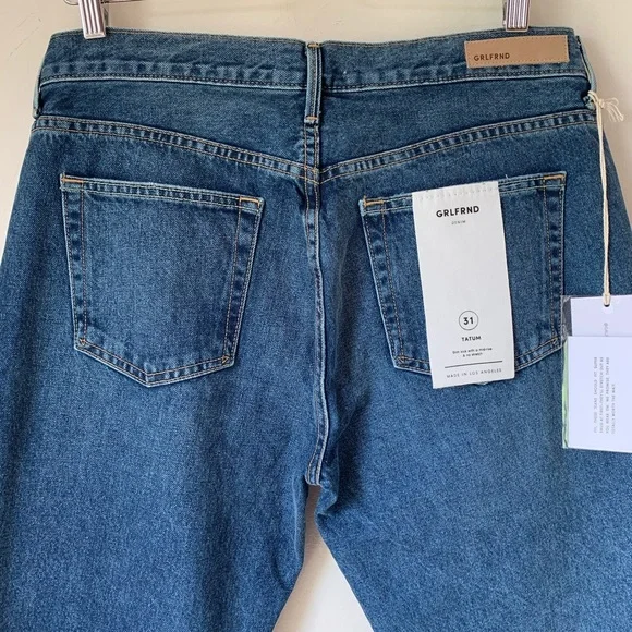 GRLFRND Tatum Crop Flare Distressed Raw Hem Jeans Sz 30 - Picture 6 of 12